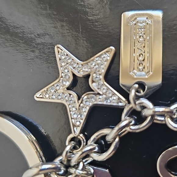 Coach NWOT Silver Keychain with Heart, Star, and Butterfly Charms - Picture 3 of 7